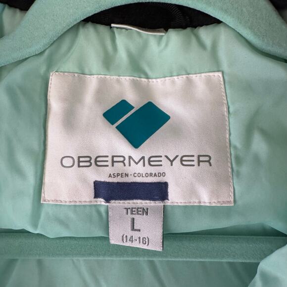 OBERMEYER‎ Coat Teen Large 14-16 Ski Snowboard Full Zip Fleece Lined Hood - Picture 13 of 14